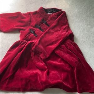 Red Dress With Black Bows